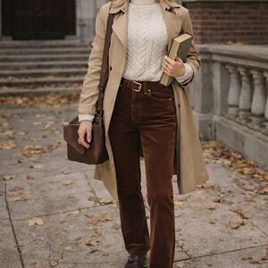 GAP Womens Soft Vintage Slim Brown Corduroy Pants Size 2/26 Academia 70s Retro